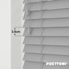 EdBevans - Spectrum Solid Wood Venetian Blind - Mono Grey 35mm Slat with - Ladder String - Prettoni