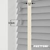 EdBevans - Spectrum Solid Wood Venetian Blind - Mono Grey 35mm Slat with Chevron Avorio 25mm Tape - Prettoni