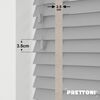 EdBevans - Spectrum Solid Wood Venetian Blind - Mono Grey 35mm Slat with Chevron Moccasin 25mm Tape - Prettoni