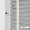 EdBevans - Spectrum Solid Wood Venetian Blind - Mono Grey 35mm Slat with Chevron Cream 25mm Tape - Prettoni