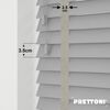 EdBevans - Spectrum Solid Wood Venetian Blind - Mono Grey 35mm Slat with Chevron Cement 25mm Tape - Prettoni