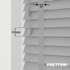 EdBevans - Spectrum Solid Wood Venetian Blind - Mono Grey 35mm Slat with Chevron Nimbus 25mm Tape - Prettoni