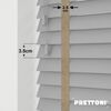 EdBevans - Spectrum Solid Wood Venetian Blind - Mono Grey 35mm Slat with Chevron Sandrift 25mm Tape - Prettoni