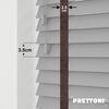 EdBevans - Spectrum Solid Wood Venetian Blind - Mono Grey 35mm Slat with Chevron Umber 25mm Tape - Prettoni