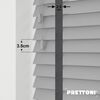 EdBevans - Spectrum Solid Wood Venetian Blind - Mono Grey 35mm Slat with Chevron Aurora 25mm Tape - Prettoni