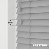 EdBevans - Spectrum Solid Wood Venetian Blind - Mono Grey 50mm Slat with - Ladder String - Prettoni