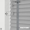 EdBevans - Spectrum Solid Wood Venetian Blind - Mono Grey 50mm Slat with Chevron Palladium 25mm Tape - Prettoni
