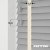 EdBevans - Spectrum Solid Wood Venetian Blind - Mono Grey 50mm Slat with Chevron Avorio 25mm Tape - Prettoni