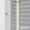 EdBevans - Spectrum Solid Wood Venetian Blind - Mono Grey 50mm Slat with Chevron Cream 25mm Tape - Prettoni