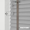 EdBevans - Spectrum Solid Wood Venetian Blind - Mono Grey 50mm Slat with Chevron Granite 25mm Tape - Prettoni