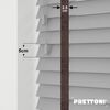 EdBevans - Spectrum Solid Wood Venetian Blind - Mono Grey 50mm Slat with Chevron Umber 25mm Tape - Prettoni