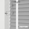 EdBevans - Spectrum Solid Wood Venetian Blind - Mono Grey 50mm Slat with Chevron Porcelain 25mm Tape - Prettoni