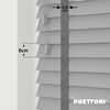 EdBevans - Spectrum Solid Wood Venetian Blind - Mono Grey 50mm Slat with Chevron Monsoon 25mm Tape - Prettoni