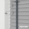 EdBevans - Spectrum Solid Wood Venetian Blind - Mono Grey 50mm Slat with Chevron Lava 25mm Tape - Prettoni