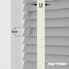 EdBevans - Spectrum Solid Wood Venetian Blind - Mono Grey 50mm Slat with Woven Feather 38mm Tape - Prettoni