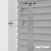EdBevans - Spectrum Solid Wood Venetian Blind - Mono Grey 50mm Slat with Woven Spun 38mm Tape - Prettoni