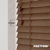 EdBevans - Spectrum Solid Wood Venetian Blind - Mono Mocha 35mm Slat with - Ladder String - Prettoni