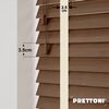 EdBevans - Spectrum Solid Wood Venetian Blind - Mono Mocha 35mm Slat with Chevron Avorio 25mm Tape - Prettoni