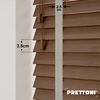 EdBevans - Spectrum Solid Wood Venetian Blind - Mono Mocha 35mm Slat with Chevron Cement 25mm Tape - Prettoni