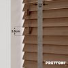 EdBevans - Spectrum Solid Wood Venetian Blind - Mono Mocha 35mm Slat with Chevron Granite 25mm Tape - Prettoni