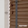 EdBevans - Spectrum Solid Wood Venetian Blind - Mono Mocha 35mm Slat with Chevron Aurora 25mm Tape - Prettoni