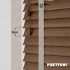 EdBevans - Spectrum Solid Wood Venetian Blind - Mono Mocha 50mm Slat with Chevron Cement 25mm Tape - Prettoni