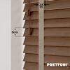 EdBevans - Spectrum Solid Wood Venetian Blind - Mono Mocha 50mm Slat with Chevron Stonewall 25mm Tape - Prettoni