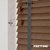 EdBevans - Spectrum Solid Wood Venetian Blind - Mono Mocha 50mm Slat with Chevron Aurora 25mm Tape - Prettoni