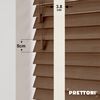 EdBevans - Spectrum Solid Wood Venetian Blind - Mono Mocha 50mm Slat with Woven Feather 38mm Tape - Prettoni