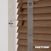 EdBevans - Spectrum Solid Wood Venetian Blind - Mono Mocha 50mm Slat with Woven Flint 38mm Tape - Prettoni