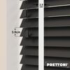 EdBevans - Spectrum Solid Wood Venetian Blind - Mono Onyx 35mm Slat with Chevron Snowy 25mm Tape - Prettoni