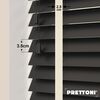 EdBevans - Spectrum Solid Wood Venetian Blind - Mono Onyx 35mm Slat with Chevron Avorio 25mm Tape - Prettoni