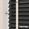 EdBevans - Spectrum Solid Wood Venetian Blind - Mono Onyx 35mm Slat with Chevron Cream 25mm Tape - Prettoni