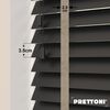 EdBevans - Spectrum Solid Wood Venetian Blind - Mono Onyx 35mm Slat with Chevron Stonewall 25mm Tape - Prettoni