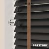 EdBevans - Spectrum Solid Wood Venetian Blind - Mono Onyx 35mm Slat with Chevron Cinnamon 25mm Tape - Prettoni
