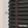 EdBevans - Spectrum Solid Wood Venetian Blind - Mono Onyx 35mm Slat with Chevron Umber 25mm Tape - Prettoni