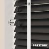 EdBevans - Spectrum Solid Wood Venetian Blind - Mono Onyx 35mm Slat with Chevron Porcelain 25mm Tape - Prettoni