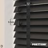 EdBevans - Spectrum Solid Wood Venetian Blind - Mono Onyx 35mm Slat with Chevron Shadow 25mm Tape - Prettoni