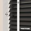 EdBevans - Spectrum Solid Wood Venetian Blind - Mono Onyx 50mm Slat with Chevron Porcelain 25mm Tape - Prettoni