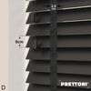 EdBevans - Spectrum Solid Wood Venetian Blind - Mono Onyx 50mm Slat with Chevron Shadow 25mm Tape - Prettoni