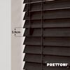 EdBevans - Spectrum Solid Wood Venetian Blind - Mono Bistre 35mm Slat with - Ladder String - Prettoni
