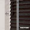 EdBevans - Spectrum Solid Wood Venetian Blind - Mono Bistre 35mm Slat with Chevron Palladium 25mm Tape - Prettoni