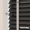 EdBevans - Spectrum Solid Wood Venetian Blind - Mono Bistre 35mm Slat with Chevron Moccasin 25mm Tape - Prettoni