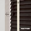 EdBevans - Spectrum Solid Wood Venetian Blind - Mono Bistre 35mm Slat with Chevron Cream 25mm Tape - Prettoni