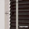 EdBevans - Spectrum Solid Wood Venetian Blind - Mono Bistre 35mm Slat with Chevron Cement 25mm Tape - Prettoni