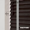 EdBevans - Spectrum Solid Wood Venetian Blind - Mono Bistre 35mm Slat with Chevron Nimbus 25mm Tape - Prettoni