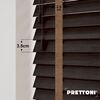 EdBevans - Spectrum Solid Wood Venetian Blind - Mono Bistre 35mm Slat with Chevron Cinnamon 25mm Tape - Prettoni