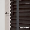 EdBevans - Spectrum Solid Wood Venetian Blind - Mono Bistre 35mm Slat with Chevron Aurora 25mm Tape - Prettoni