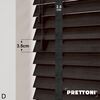 EdBevans - Spectrum Solid Wood Venetian Blind - Mono Bistre 35mm Slat with Chevron Shadow 25mm Tape - Prettoni