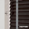 EdBevans - Spectrum Solid Wood Venetian Blind - Mono Bistre 50mm Slat with Chevron Palladium 25mm Tape - Prettoni